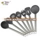 Hot 2017 Alibaba products silicone+nylon cooking utensil set Nylon Kitchen Tools with stainless steel handle