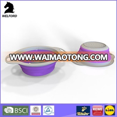 Hot selling new style collapsible silicone colander